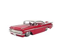 SCVWKAJA Véhicule Réplique Fidèle De Voiture Modèle De Voiture en Alliage De Simulation 1:24 for Chevy Impala 1959, Collection D'exposition De Souvenirs Statiques Véhicules à Moteur(Red)