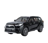 SCVWKAJA Véhicule Réplique Fidèle De Voiture Modèle De Voiture Statique en Alliage Zinc pour Toyota Highlander Échelle 1:24 Décoration Collection Artisanale Moderne Véhicules à Moteur(Black)