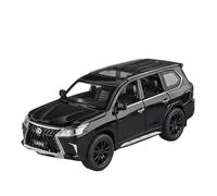 SCVWKAJA Véhicule Réplique Fidèle De Voiture Réplique De Voiture De Luxe en Alliage 1:32 pour Lexus LX570 Véhicule Tout-Terrain en Métal Décoration De Chambre Véhicules à Moteur(Black)