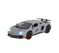 SCVWKAJA Véhicule Réplique Fidèle De Voiture Réplique De Voiture Statique en Alliage De Zinc pour Lamborghini Aventador SVJ LP780-4 Échelle 1:32 Décoration De Bureau Véhicules à Moteur(Titanium)