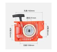 SCVYLNZ CLIQUETS MÉTALLIQUES E-Start for G2500 4500 5200 5800 5900 TRONÇONNEUSE À DÉMARRAGE Facile POIGNÉE DE Traction Ensemble Corde(Aluminum Core)