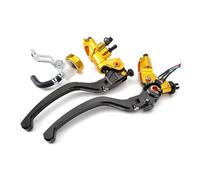 SCVYLNZ Compatible avec les maîtres-cylindres de frein et leviers d'embrayage à montage radial 7, 8 et 22 mm (19rcs) for motos, avec freins hydrauliques.(1 Set Gold)