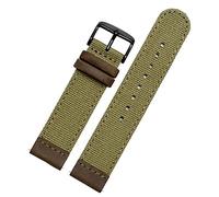 SCWZZWSY 20 mm en cuir authentique Armée verte en nylon sport toile à libération rapide bracelet watch watch for tw4b14200 | 14100 | 14000