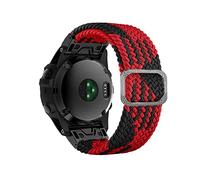 SCWZZWSY 26 22 mm Sport en nylon watchband wistrap pour Fenix 7 Fenix 7x Bracelet de bracelet à rejet rapide Fenix Fit Fit (Couleur: rouge et blanc, taille: 22 mm Fenix 7)