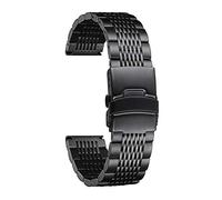 SCWZZWSY Bandes de montre de remplacement compatibles avec Galaxy Watch 42 mm / 46 mm, active 2, Gear S3 Classic/Frontier Smartwatch STRAVELATCH RELACHE POLIÉ 15 GRIDES STOCHES DE MONTRATION D'ACIER