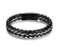 SCWZZWSY Bijoux de crémation Urne pour cendres Mémorial en cuir tressé Urne bracelet pour hommes Bijoux en bracelet Urn KeepSake Urn