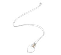 SCWZZWSY Bijoux de filles Collier de flacon d'huile essentielle en forme de cœur transparent pour les femmes