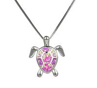 SCWZZWSY Bijoux filles colliers pendentifs pour femmes pour femmes remplies bleu blanc feu Opal Collier de mariage bijoux fait en chinois décorations