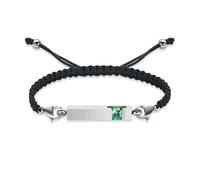 SCWZZWSY Birthstone Crystal Cube Urne pour cendres Rope tressée Brangle de bracelet A réglable Bijoux commémoratif Keepsake For Women Men-Silver-Green