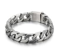SCWZZWSY Bracelet à chaîne de bordure en acier inoxydable personnalisé pour hommes Bracelet Great cadeau pour hommes et femmes