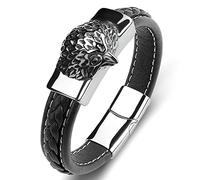 SCWZZWSY Bracelet Charms, bracelets masculins Bracelet Bracelet Bracelet en acier inoxydable pour hommes avec fermoir magnétique, longueur 16,5 cm Gifts pour hommes, faux, sans zircone