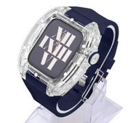 SCWZZWSY Bracelet de montre de sport transparent en caoutchouc, pour séries 8, 7, 6, 5, 4, SE, bracelet de sport, kit de mod pour iWatch 44 mm, 45 mm, accessoires de rechange, 45mm, A