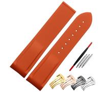 SCWZZWSY Bracelet de montre en caoutchouc de 20 mm et 22 mm - Bracelet de montre en silicone - Convient pour Omega Watch Band - Fermoir pliable - Extrémité incurvée