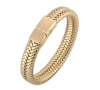 SCWZZWSY Bracelet en acier inoxydable pour hommes avec cadeau de fermoir magnétique