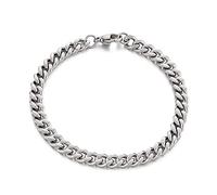 SCWZZWSY Bracelet en acier inoxydable pour hommes, bracelet à chaîne de liaison, idée cadeau pour les hommes
