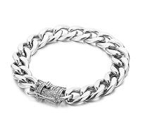 SCWZZWSY Bracelet garçon, simple bracelet de chaîne en acier inoxydable élégant pour hommes