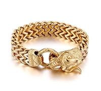 SCWZZWSY Bracelet premium pour hommes Bracelet de chaîne de blé en acier en acier