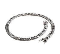 SCWZZWSY Bracelets d'amitié, chaîne cubaine avec cadenas 3D Bracelet de chaîne masculine en acier inoxydable
