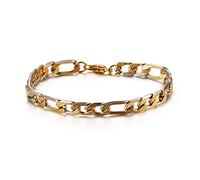 SCWZZWSY Bracelets de liaison en acier inoxydable pour hommes, bracelet enveloppe de chaîne de bicolaires, cadeau pour les hommes, les amis et la famille