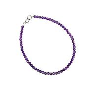 SCWZZWSY Bracelets for Womens 925 Silver 2mm Labradorite Pearl Spinel Sapphire Amethyst Shining Women Men Bracelet Good for Pearl 3mm 16cm