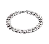 SCWZZWSY Bracelets masculins, simple bracelet en acier inoxydable de chaîne cubaine pour hommes