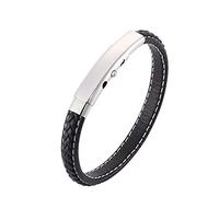 SCWZZWSY Cadeaux pour hommes bracelets masculins bracelets masculins bracelet à gravure de gravure masculine en acier inoxydable pour hommes avec fermoir magnétique