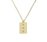 SCWZZWSY Collier de bijoux pour filles carré Collier d'étoiles à trois pointes pour femmes Chain Choker Bijoux Fabriqué en Chine décorations