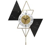 SCWZZWSY Corloges murales en métal 55x98cm, Conception Unique Horloge de Quartz Non tic-tic, horloges murales de décoration pour Salon et Maison