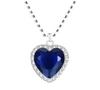 SCWZZWSY Girls bijoux accessoire Piece Femmes, ensemble de strass exquis - Zircon Pave Reunion Heart Collier pour les décorations d'anniversaire de la Saint-Valentin