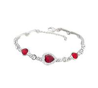 SCWZZWSY Girls bijoux accessoire Piece Femmes, ensemble de strass exquis - Zircon Pave Reunion Heart Collier pour les décorations d'anniversaire de la Saint-Valentin