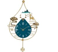 SCWZZWSY Horloges murales avec Pendule - Silent Pas à Cocher Horloge de Quartz - décor Montres murales pour Le Salon Kitchens-Blue || 50x86cm (Vert 50x86cm)