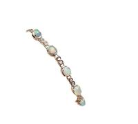 SCWZZWSY Le meilleur bracelet d'opale cadeau de mariage 925 Bracelet d'opale naturel et authentique en argent