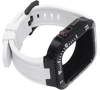 SCWZZWSY MOD KIT ALLIAGE ZINC POUR Série de boîtiers de bande 8 7 45 mm Slicone Strap Metal Cadre pour Iwatch SE 6 5 4 44 mm Ensemble de rénovation