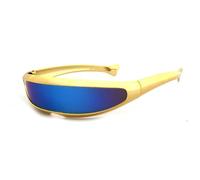 SCWZZWSY Nouveau 2025 Electroplate en Miroir Visor Visor Sunglasses Lunettes étroites UV400 Commune CUTHES