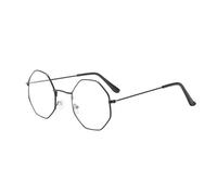 SCWZZWSY Nouveau 2025 Polygon Creative Transparent Ocean Lens Lens de Soleil Lunettes de Soleil octogonales Cadre métallique
