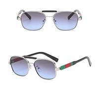 SCWZZWSY Nouveau 2025 Style Femmes Man Lunettes de Soleil Lunettes de Soleil Bicolores