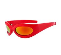 SCWZZWSY Nouveau 2025 Vintage Punk Sports Femmes Lunettes de Soleil Fashion Mirror Men de Lune