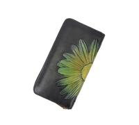 SCWZZWSY Portefeuille en Cuir véritable pour Femme, Pochette Vintage en gaufrage de Fleurs, Porte-Cartes en Cuir de Vache, Organisateur de Billets de Banque (Couleur : C)