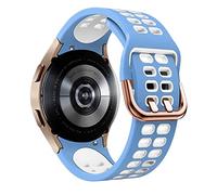 SCWZZWSY Sangle de silicone officielle de 20 mm pour Galaxy Watch4 Classic 46 42 mm / 44 40 mm Smartwatch Ridge Sport Bracelet Watch Band Correa