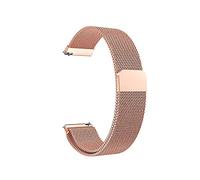 SCWZZWSY STRAPE MONTRE MESH METAL STRAPE D'ACIER INOXNOSD 18/20 / 22 mm Sangle à tête plate Accessoires de montre/rouge / 18 mm