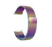 SCWZZWSY STRAPE MONTRE MESH METAL STRAPE D'ACIER INOXNOSD 18/20 / 22 mm Sangle à tête plate Accessoires de montre/rouge / 18 mm
