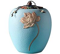 SCWZZWSY URNS pour funérailles urne Animale Urne Céramique Sceau d'humidité à la Famille Funeral OU Crematorium Store (B 14cmx12cm)