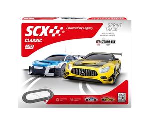 SCX Circuit Original - Piste de Course complète - 2 Voitures incluses - Échelle 1:32 (Circuito Classic Sprint Track)
