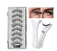 scyca Cils magnétiques avec applicateur,faux cils magnétiques - Cils naturels pour femmes,Kit de faux cils naturels, faux cils réutilisables avec applicateur pour femmes, filles, pas besoin de colle