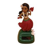 scyca Décor de Tableau de Bord de Voiture drôle,Figurines de décoration de Voiture de Fille hawaïenne | Ornements de Tableau de Bord Jouet à tête secouée, Figurines de Collection à énergie Solaire,