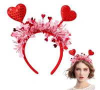 scyca Diadème de baiser, costume de Saint-Valentin pour femme, accessoires pour cheveux en forme de cœur pour la Saint Valentin Accessoires photo