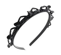 scyca Épingle à cheveux avec double frange | Bandeau avec peigne pour cheveux ondulés Bandeau avec peigne à dents et serre-tête avec clips de fixation | Pour femmes et filles