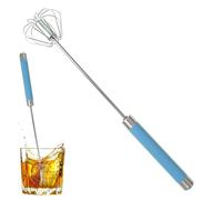 scyca Mélangeur à poussoir rotatif, mélangeur à œufs, agitateur mélangeur à œufs en acier inoxydable, mousseur à lait mélangeur semi-automatique multifonction pour remuer,