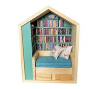 scyca Petite bibliothèque avec Petits Livres | Bibliothèque Miniature en Bois Bibliothèque créative Contre l'anxiété Décoration de bibliothèque Anti-Stress - Éliminez Vos anxiétés