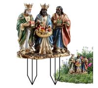 scyca Piquets décoratifs de jardin, piquets de jardin religieux de Noël, art de jardin acrylique avec piquets de jardin 2D | Fournitures de Noël décoratives de chemins imperméables et résistants